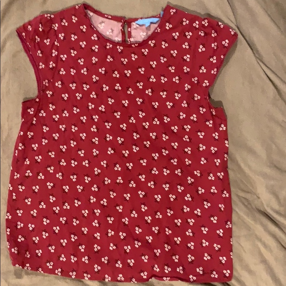Teacher Style Pink Floral Spring Top